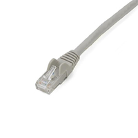 StarTech.com 2m CAT6 Ethernet Cable - Grey CAT 6 Gigabit Ethernet Wire -650MHz 100W PoE RJ45 UTP Network/Patch Cord Snagless w/Strain Relief Fluke Tested/Wiring is UL Certified/TIA