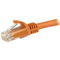 StarTech.com 3m CAT6 Ethernet Cable - Orange CAT 6 Gigabit Ethernet Wire -650MHz 100W PoE RJ45 UTP Network/Patch Cord Snagless w/Strain Relief Fluke Tested/Wiring is UL Certified/TIA