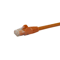 StarTech.com 75ft CAT6 Ethernet Cable - Orange CAT 6 Gigabit Ethernet Wire -650MHz 100W PoE RJ45 UTP Network/Patch Cord Snagless w/Strain Relief Fluke Tested/Wiring is UL Certified/TIA