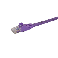 StarTech.com 75ft CAT6 Ethernet Cable - Purple CAT 6 Gigabit Ethernet Wire -650MHz 100W PoE RJ45 UTP Network/Patch Cord Snagless w/Strain Relief Fluke Tested/Wiring is UL Certified/TIA