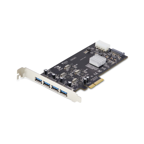 StarTech.com 4-Port USB PCIe Card, USB 3.2 5Gbps, PCI Express Expansion Card with 4x Independent USB Controllers, 4x USB-A Ports, Windows/macOS/Linux