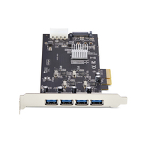 StarTech.com 4-Port USB PCIe Card, USB 3.2 5Gbps, PCI Express Expansion Card with 4x Independent USB Controllers, 4x USB-A Ports, Windows/macOS/Linux