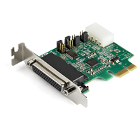 StarTech.com 4-port PCI Express RS232 Serial Adapter Card - PCIe RS232 Serial Host Controller Card - PCIe to Serial DB9 - 16950 UART - Low Profile Expansion Card - Windows/Linux