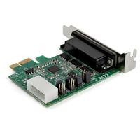 StarTech.com 4-port PCI Express RS232 Serial Adapter Card - PCIe RS232 Serial Host Controller Card - PCIe to Serial DB9 - 16950 UART - Low Profile Expansion Card - Windows/Linux