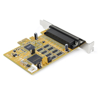 StarTech.com 8-Port PCI Express RS232 Serial Adapter Card - PCIe RS232 Serial Card - 16C1050 UART - Multiport Serial DB9 Controller/Expansion Card - 15kV ESD Protection - Windows & Linux