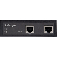 StarTech.com Industrial Gigabit PoE Injector - High Speed/High Power 90W - 802.3bt PoE++ 52V-56VDC DIN Rail UPoE/Ultra Power Over Ethernet Injector Adapter -40C to +75C Rugged