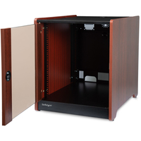 StarTech.com 12U Rack Enclosure Server Cabinet - 21 in. Deep - Wood Finish - Flat Pack