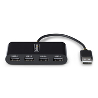 StarTech.com ST4200MINI2-USB-HUB interface hub USB 2.0 480 Mbit/s Black