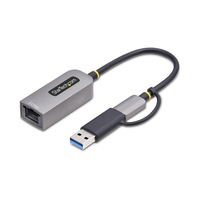 StarTech.com 2.5GbE USB-C to Ethernet Adapter with USB-A Converter, NBASE-T NIC, USB 3.0 Type-C 2.5/1G Multi Speed Network, Thunderbolt Compatible, Windows & Mac