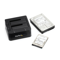 StarTech.com Dual-Bay USB 3.0 to SATA and IDE Hard Drive Docking Station, USB Hard Drive Dock, External 2.5/3.5