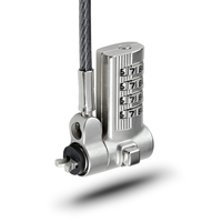 StarTech.com Universal Laptop Lock 6.6ft (2m), Security Cable For Notebook Compatible With Noble Wedge®/Nano/K-Slot; Keyless Combination Locking Cable, Anti-Theft Cut-Resistant Steel Cable