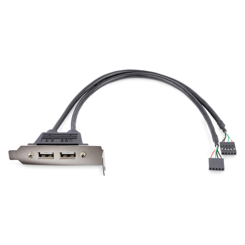 StarTech.com 2 Port USB A Female Low Profile Slot Plate Adapter | Buy ...