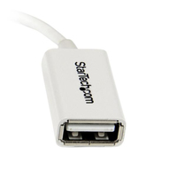 StarTech.com 5in White Micro USB to USB OTG Host Adapter M/F