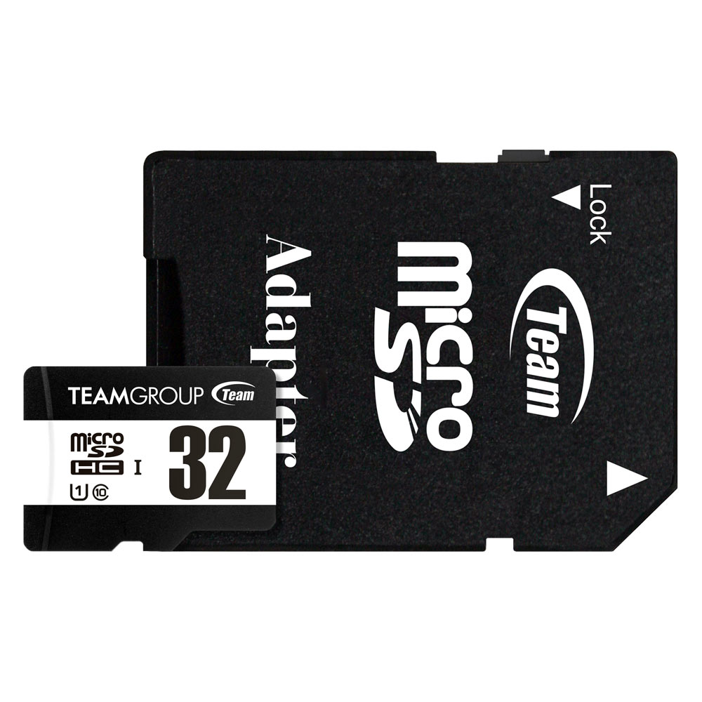 Team Group 32GB Micro SDHC UHS-I U1 C10 Memory Card with Adapter