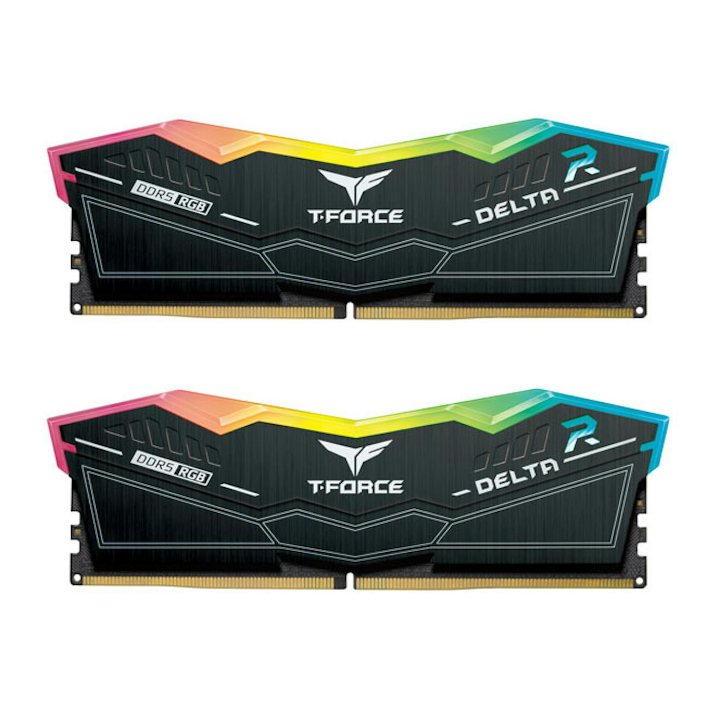TeamGroup Delta RGB 32GB (2X16GB) DDR5 PC5-60800C36 7600MHz Dual Channel Kit - Black (FF3D532G7600HC36DDC01)
