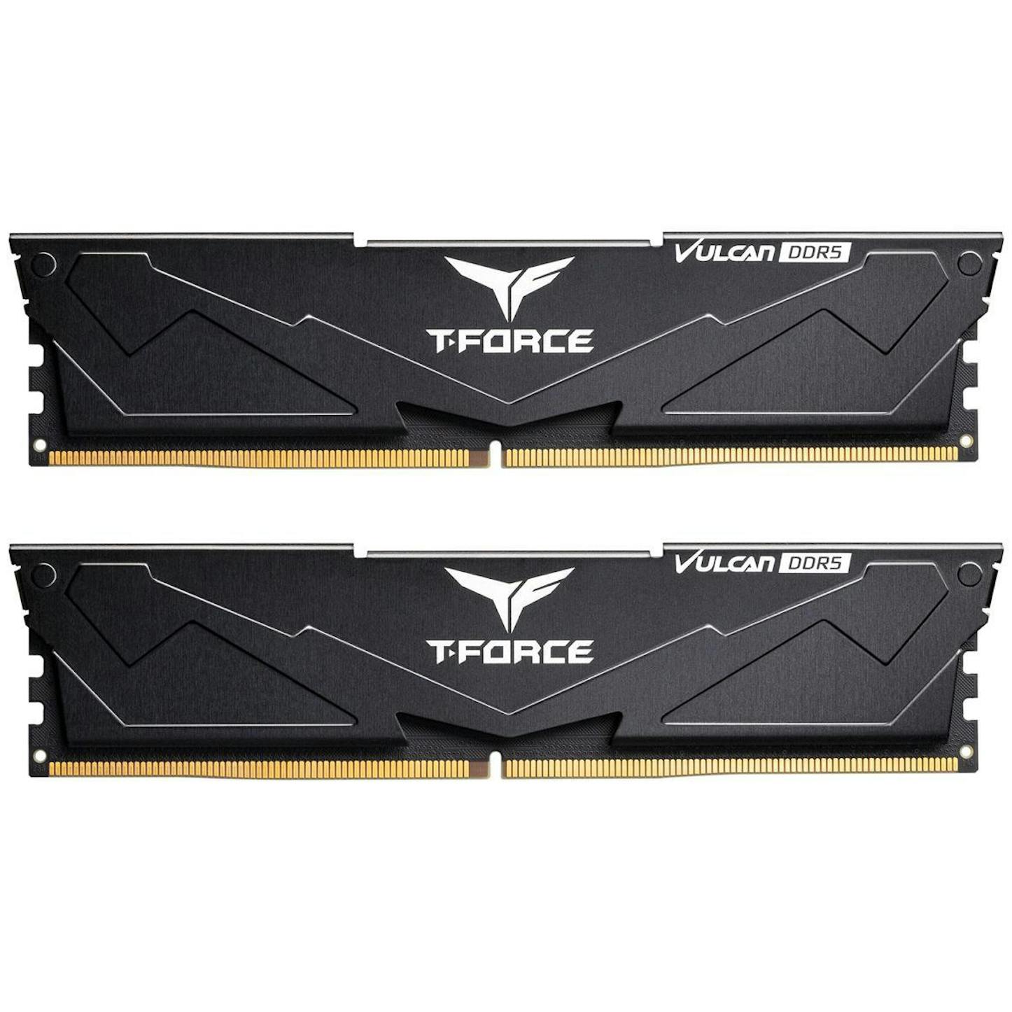 TeamGroup Vulcan 32GB (2X16GB) DDR5 PC5-44800C36 5600MHz Dual Channel Kit - Black (FLBD532G5600HC36BDC01)
