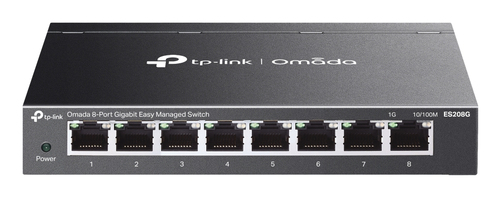 TP-Link Omada ES208G network switch Managed L2 Gigabit Ethernet (10/100/1000) Black