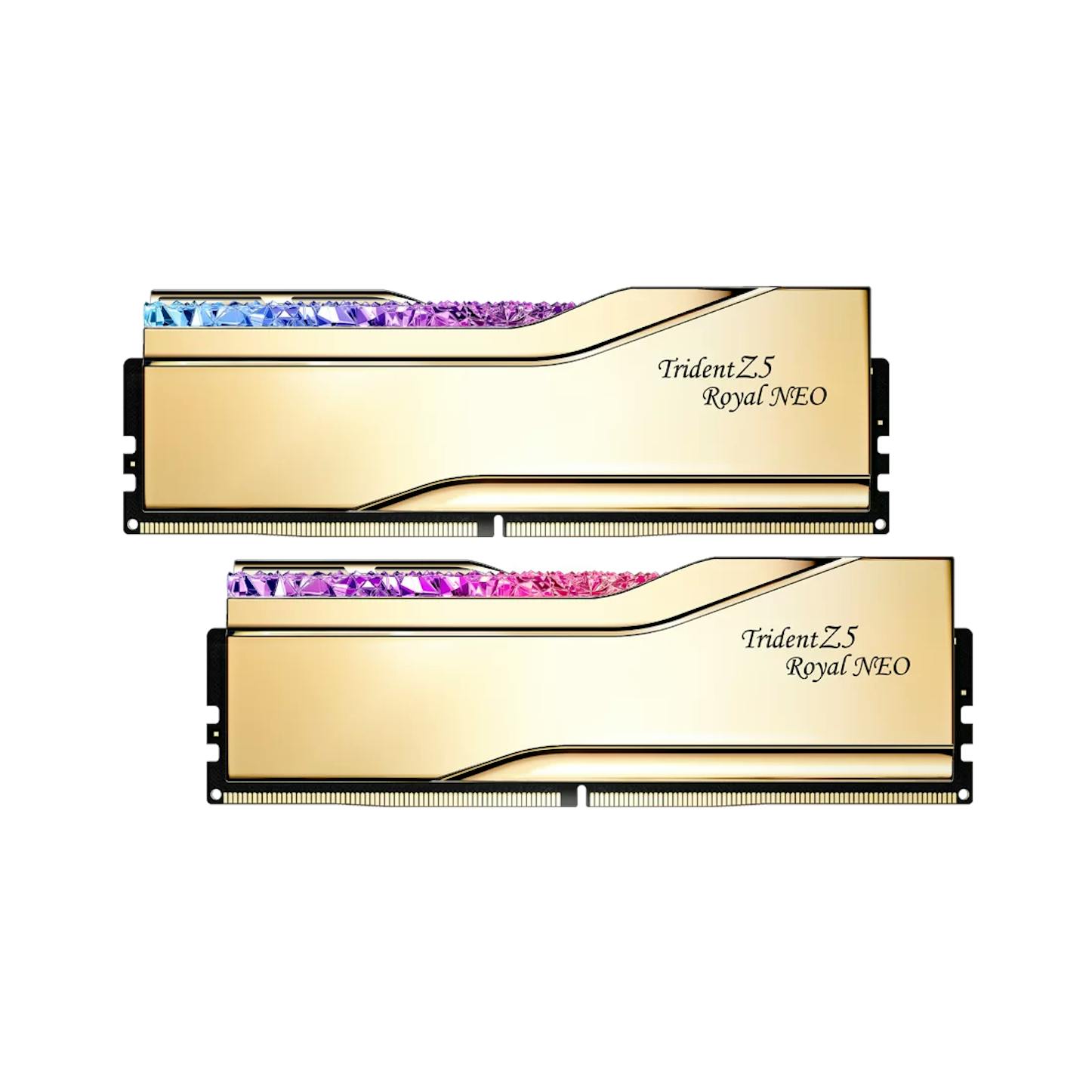 Trident Z5 Royal NEO RGB EXPO 32GB (2x16GB) DDR5 PC5-48000C28 6000MHz - Gold