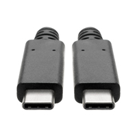 Tripp Lite U420-003-G2-5A USB-C Cable (M/M) - USB 3.2, Gen 2 (10 Gbps), 5A (100W) Rating, Thunderbolt 3 Compatible, 3 ft. (0.91 m)