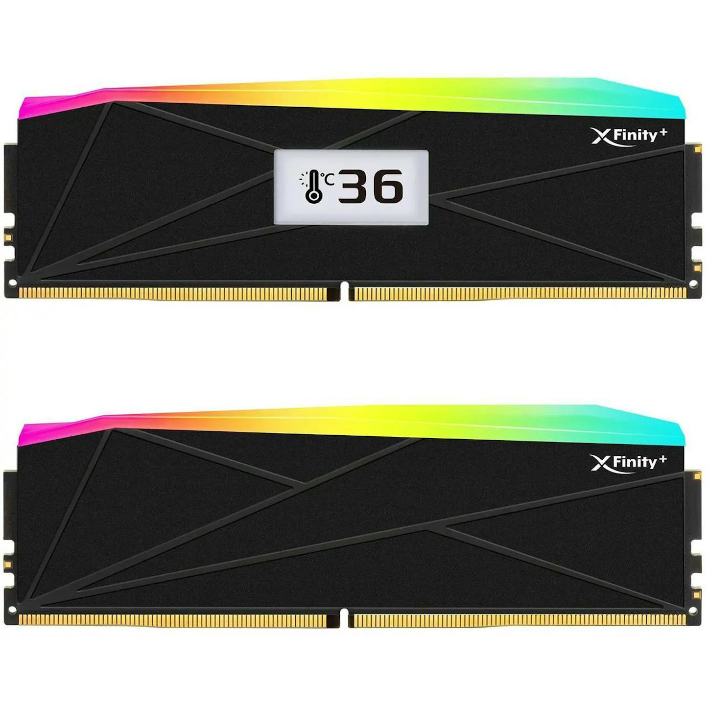 V-Color Manta XFinity+ aRGB 32GB (2x16GB) DDR5 C28 6000MHz Dual Channel Kit - Black