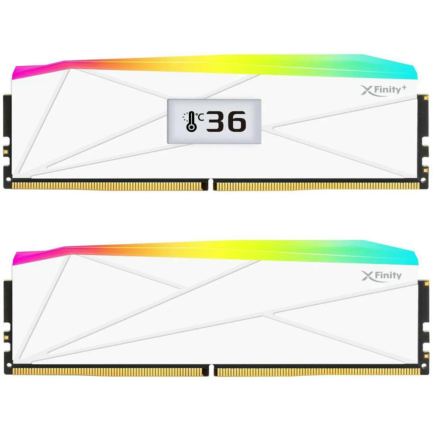 V-Color Manta XFinity+ aRGB 32GB (2x16GB) DDR5 C28 6000MHz Dual Channel Kit - White