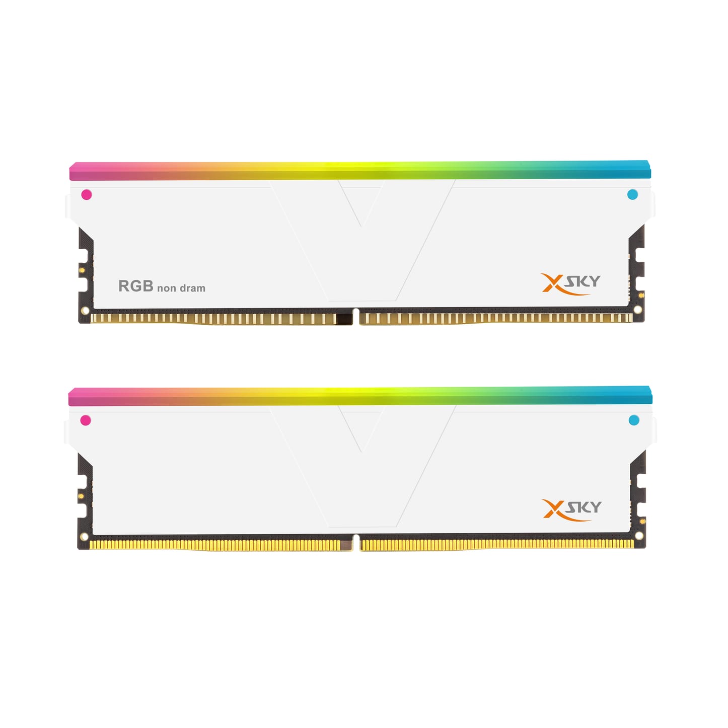 V-Color (1+1) Manta XSky RGB 16GB (1x16GB) DDR5 C30 6000MHz Single Channel Kit - White