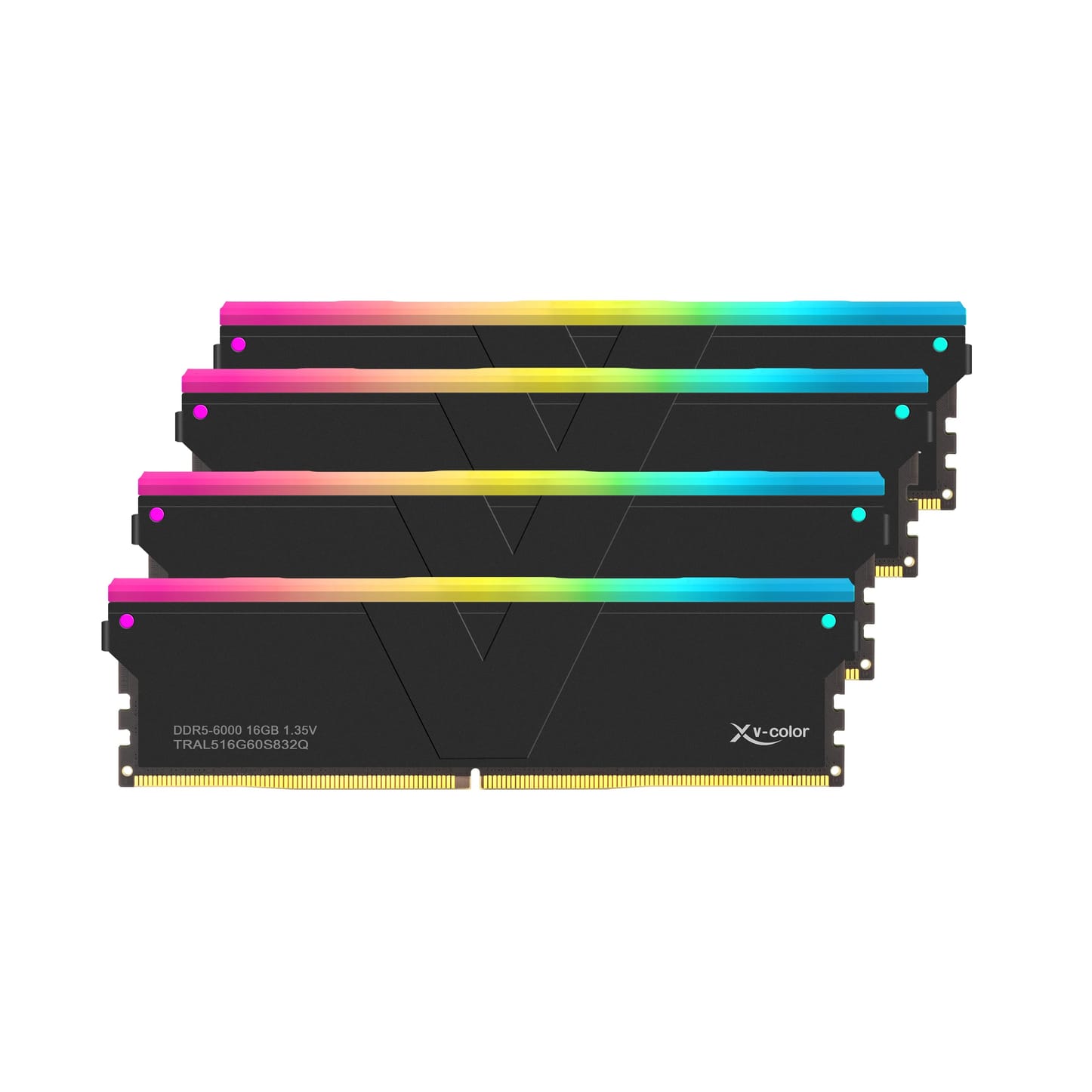 V-Color OC RDIMM RGB EXPO 64GB (4x16GB) DDR5 C32 6000MHz Quad Channel Kit