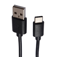 V7 Black USB Cable USB 2.0 A Male to USB-C Male 2m 6.6ft