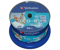 Verbatim CD-R AZO Wide Inkjet Printable no ID 700 MB 52x 50 pc(s)