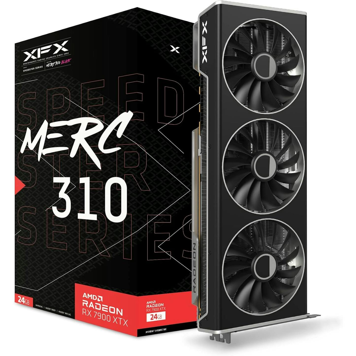 XFX Speedster Merc 310 Radeon RX 7900 XTX Black Edition 24GB GDDR6 PCI-Express Graphics Card