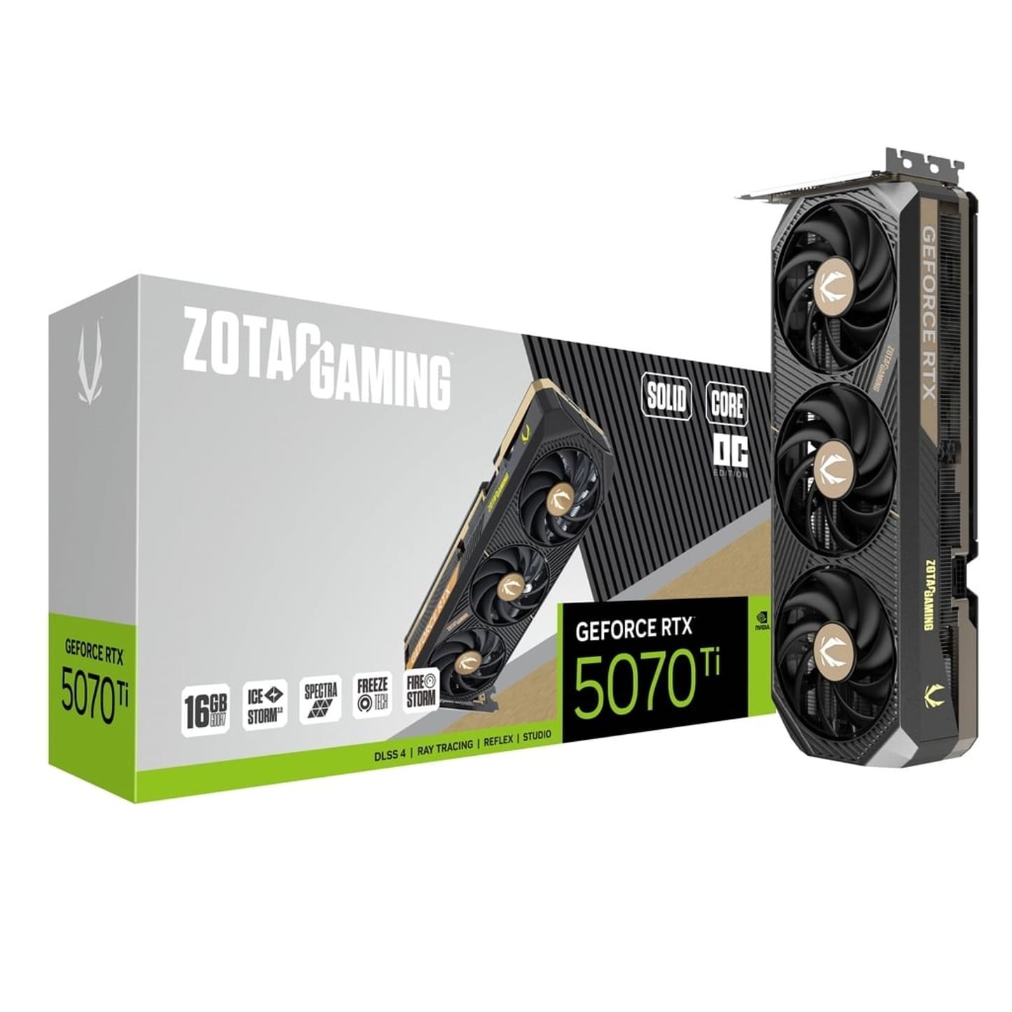 Zotac GeForce RTX 5070 Ti Solid Core OC 16GB GDDR7 PCI-Express Graphics Card