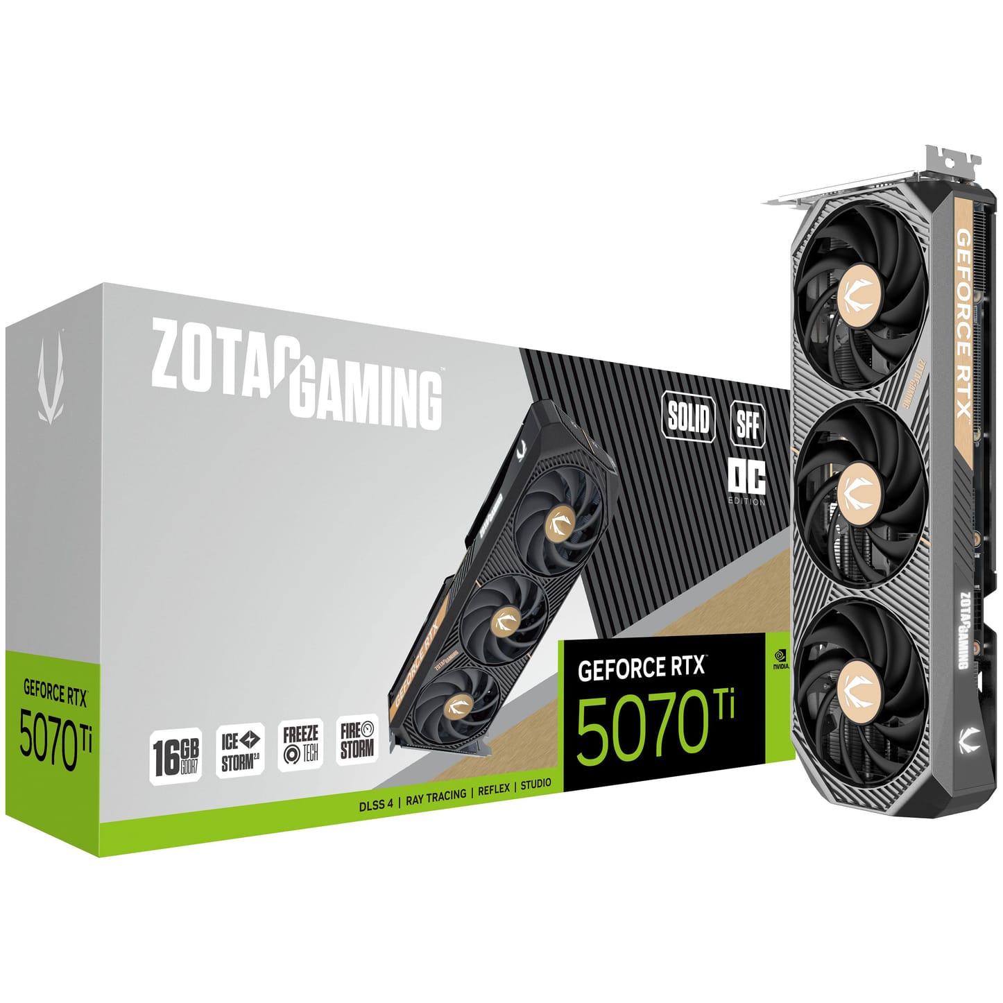 Zotac GeForce RTX 5070 Ti Solid SFF OC 16GB GDDR7 Graphics Card